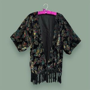 Velvet Fringe Kimono